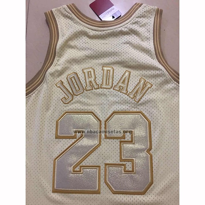 Camiseta Chicago Bulls Michael Jordan NO 23 Mitchell & Ness 1997-98 Oro